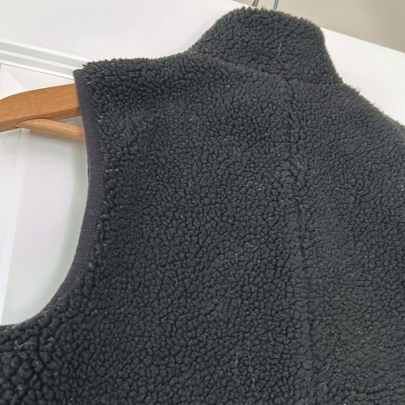J Crew Mercantile Sherpa Vest Gold Zippers Fuzzy Cozy Warm XXS w MEASUREMENTS - Picture 9 of 13